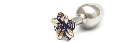 Rosebuds modèle Brigitte bronze et strass rouge Bijou d_anus Rosebuds modèle Brigitte