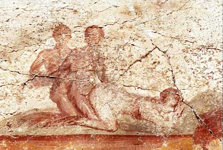 bisexualit&eacute; fresque Pompei