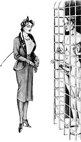 soumis en cage - d'apr&egrave;s Montorgueil