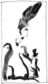 Hyppolyte Romain - Dessin - La caresse espagole  