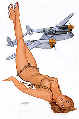 Baron Von Lind - Laura Miss P38 - acrylique sur toile Baron Von Lind - Laura Miss P38 - acrylique sur toile