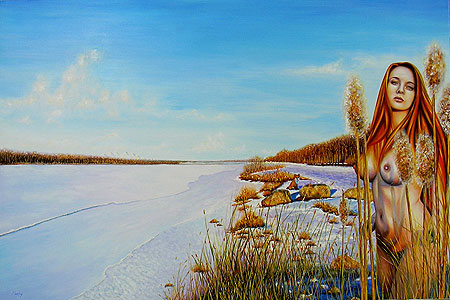 Ald&eacute;hy - acrylique sur bois