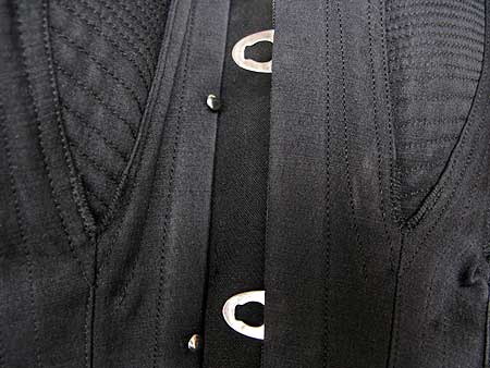 Corset B&eacute;atrice Moreau D&eacute;tails couture busc et attaches