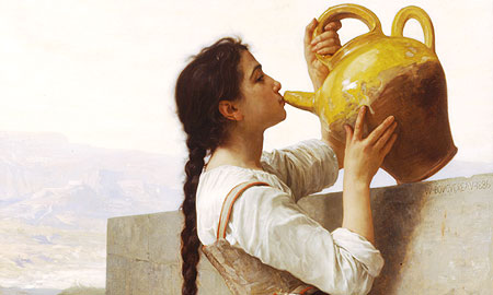 William Adolphe Bouguereau - La Soif - d&eacute;tail