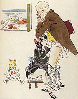 Illustration &eacute;rotique - 20 &egrave;me si&egrave;cle- du livre de Pierre Lou&yuml;s - Trois Filles de Leur M&egrave;re