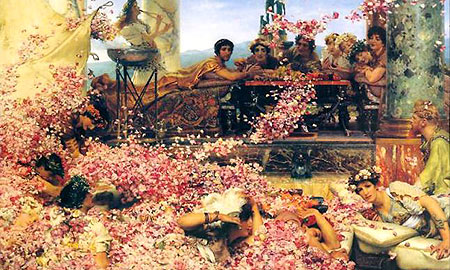 Les roses d'H&eacute;liogabale - Alma Taddema - d&eacute;tail