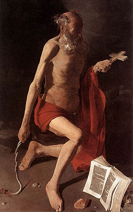 Georges de la Tour -Saint J&eacute;r&ocirc;me p&eacute;nitent &agrave; l_aur&eacute;ole - circa 1628