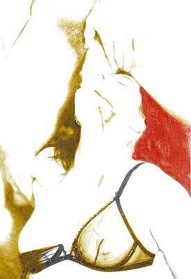 femme buvant l'urine de son partenaire 