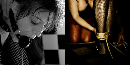 Soumise b&acirc;illonn&eacute;e - bondage - photos &copy; Jean-Fabien