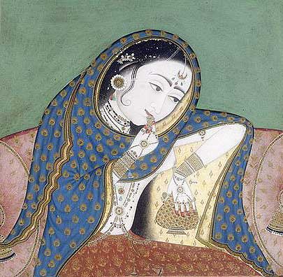 Courtisane M&eacute;lancolique - Rajasthan 1610 - Metmuseum