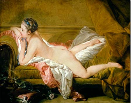 Fran&ccedil;ois Boucher - Jeune fille couch&eacute;e