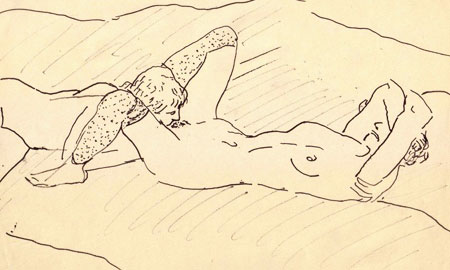 Albert Marquet - Dessin &eacute;rotique - Encre - 20,7 x 26,7cm