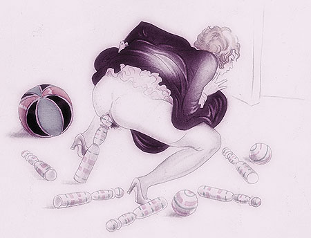 Masturbation féminine avec jouets - Dessin anonyme Masturbation féminine avec jouets - Dessin anonyme