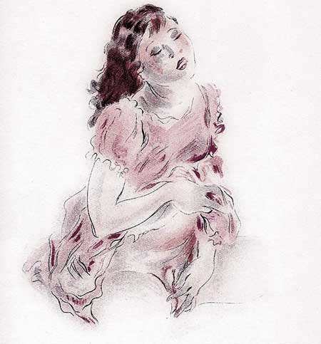 Masturbation f&eacute;minine - Dessin de Rojan