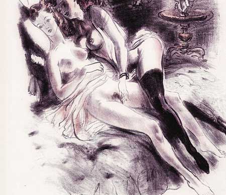  masturbation lesbienne - dessin de Saint Andr&eacute;
