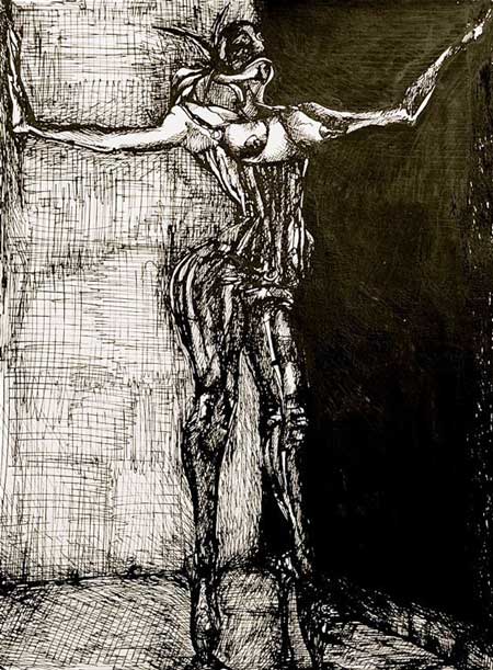 Philfri peintre f&eacute;tichiste encre