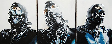 Philfri - s&eacute;rie Les Esclaves 2011 - Tryptique Huile sur toile
