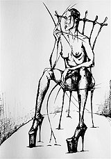Philfri peintre f&eacute;tichiste - Encre