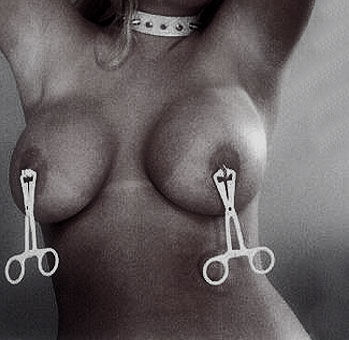 seins et pinces &agrave; clamper 