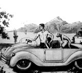 dessin érotique anonyme - Italie circa 1920-30 sexe en voiture - dessin érotique anonyme - Italie circa 1920-30