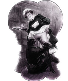 voyeurisme - sc&egrave;ne &eacute;rotique observ&eacute;e par le trou de la serrure