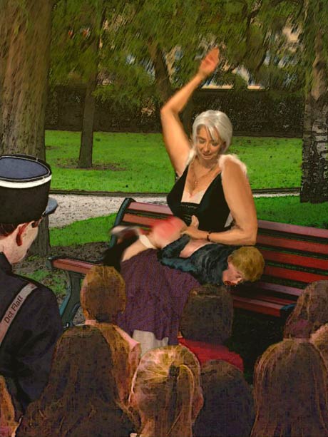 Fess&eacute;e dans un jardin public  - Dct Flatt 