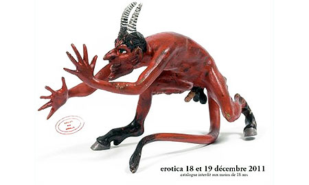 Vente Erotica - Diable en &eacute;rection - bronze polychrome Vienne circa 1900